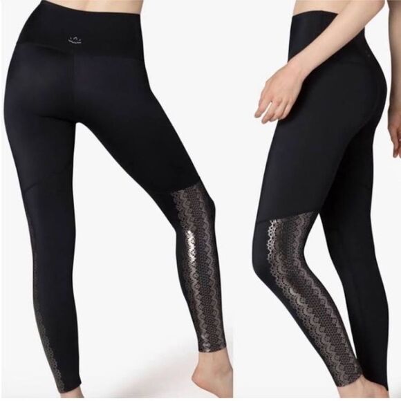 Beyond Yoga Down the Line Metallic High Rise Leggings Size Small - Picture 1 of 10